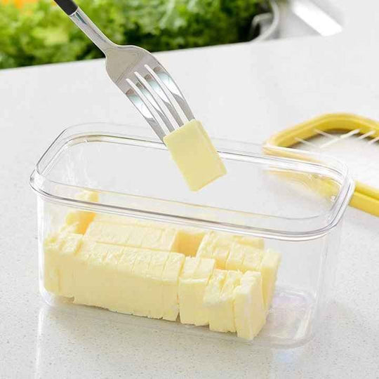 Butter Slicer Cutter Container Dish with Lid for Fridge