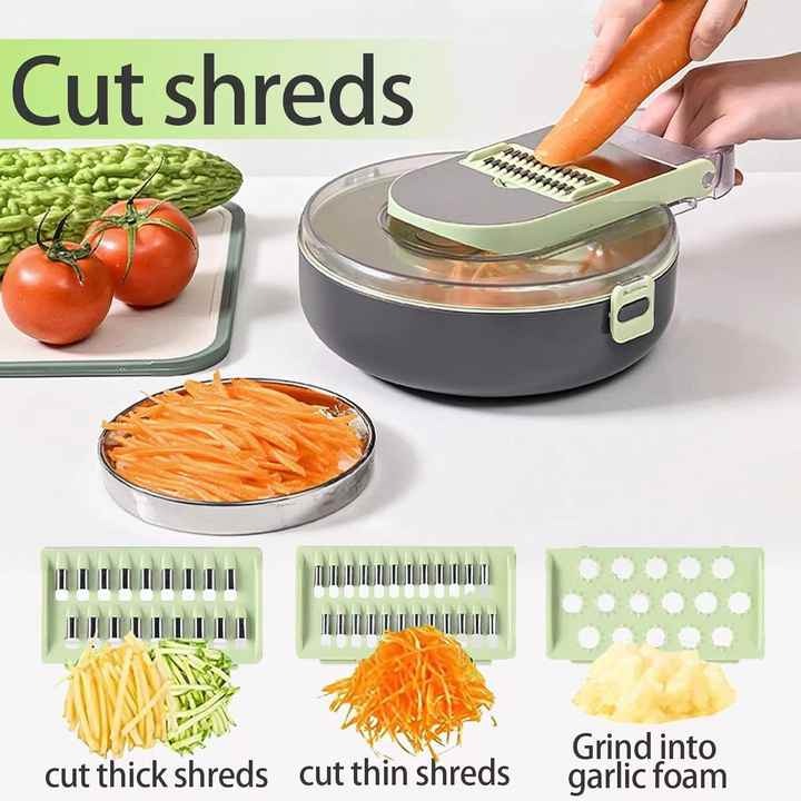 High Quality 13 in 1 Vegetable Chopper Cutter 13 in 1  Slicer Dicer Pro Onion Chopper Food Chopper with Container and Hand Guard