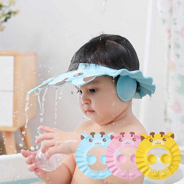 Adjustable Shower Cap for Kids with Ear Protection(10 Pack)