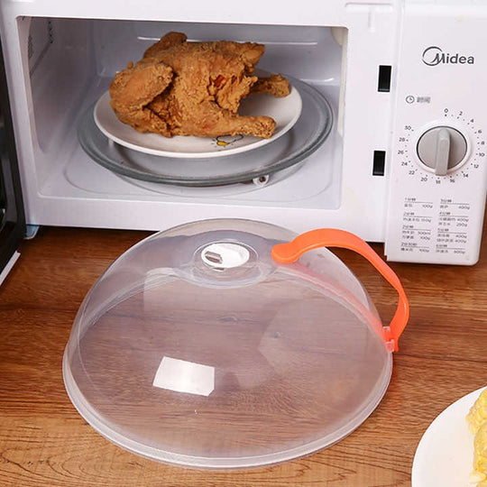 High Temperature Resistance Food Plate Cover Clear Microwave Splatter Cooker Lid with Steam Vent Microwave