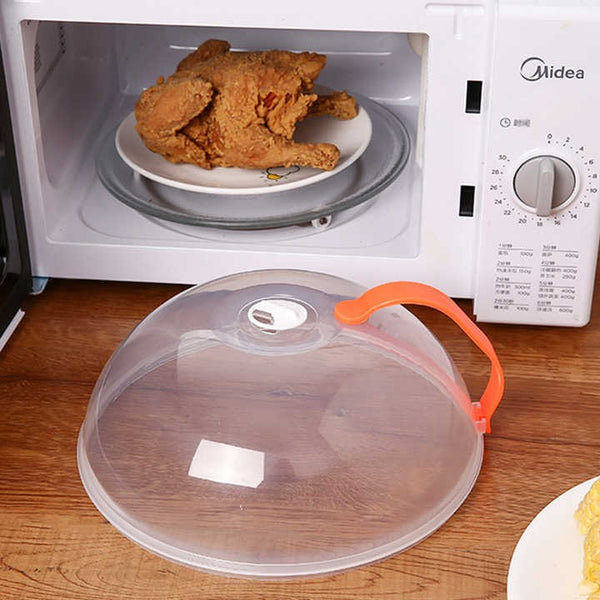 High Temperature Resistance Food Plate Cover Clear Microwave Splatter Cooker Lid with Steam Vent Microwave(Bulk 3 Sets)