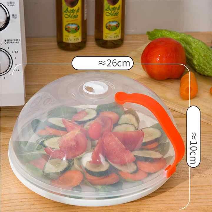 High Temperature Resistance Food Plate Cover Clear Microwave Splatter Cooker Lid with Steam Vent Microwave