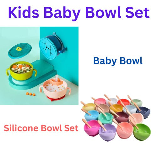 Perfect Cute Baby Silicone gift set bowls Combo Pack