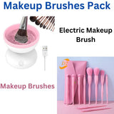 Makeup Brushes Tool & Electric Makeup Brush Cleaner Wash Pack(Bulk 3 Sets)