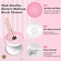 Makeup Brushes Tool & Electric Makeup Brush Cleaner Wash Pack