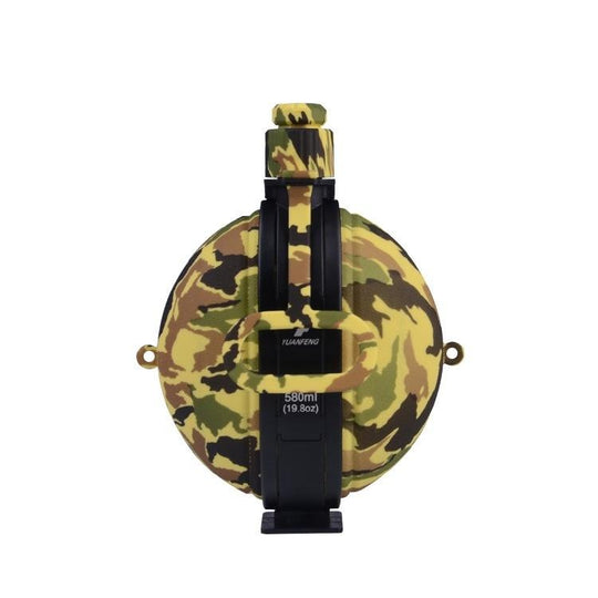 Camouflage Portable Silicone Compass Collapsible Survival BPA Free Water Bottles