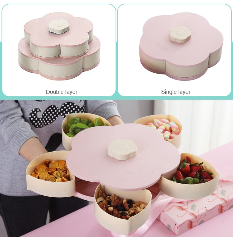 Double Deck Snack Box Flower Shaped & Silicone Bundt Cake Molds Combo Pack