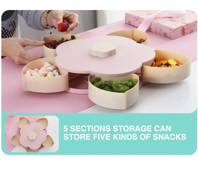 Double Deck Snack Box Flower Shaped & Silicone Bundt Cake Molds Combo Pack(10 Pack)