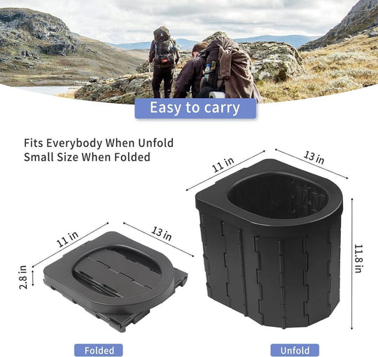 Portable Toilet Camping Toilet Portable & Hiking Outdoor Wind Shield for Stove Combo Pack(10 Pack)