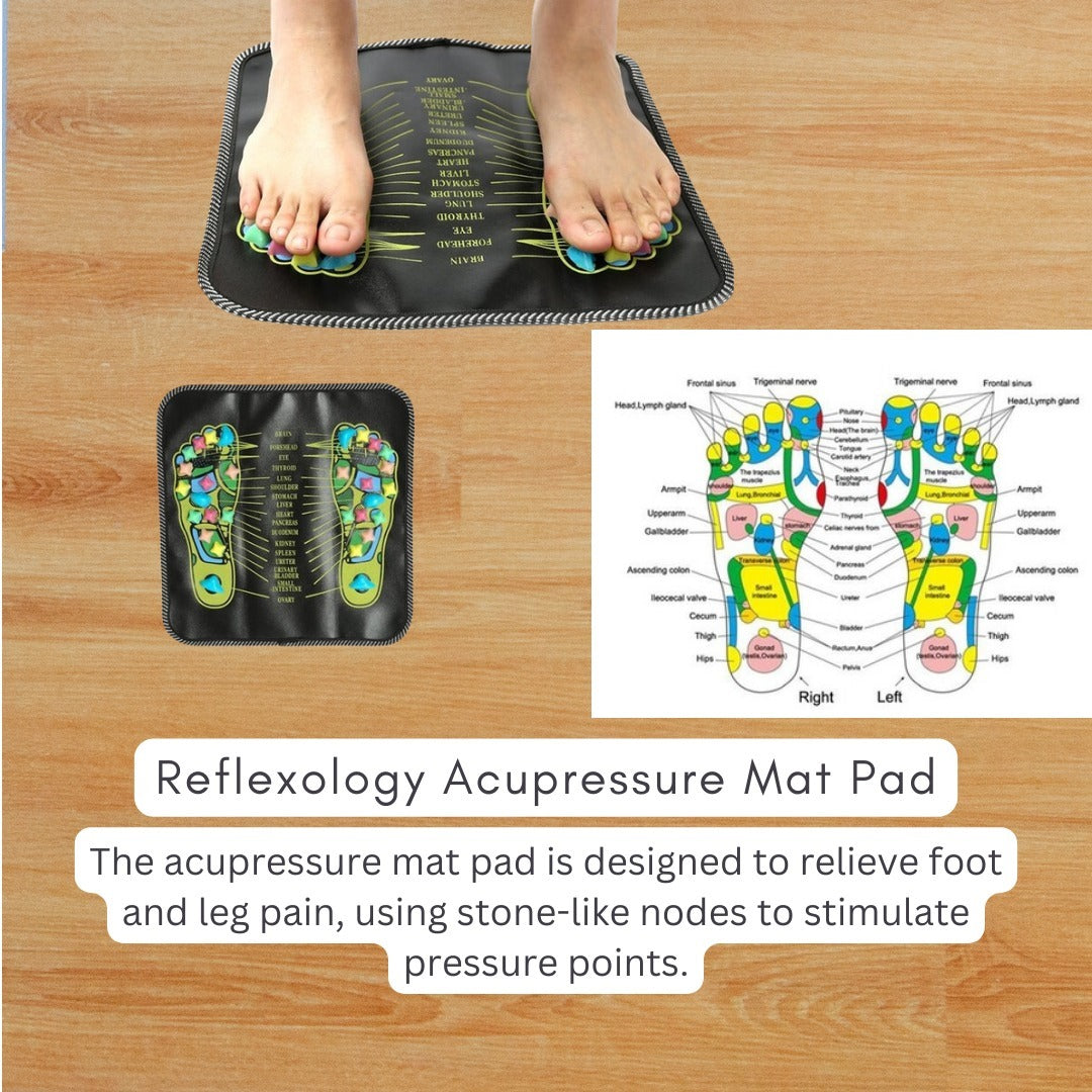 Reflexology Acupressure Mat Pad Massager & Acupressure Reflexology Socks Massage Combo Pack(10 Pack)