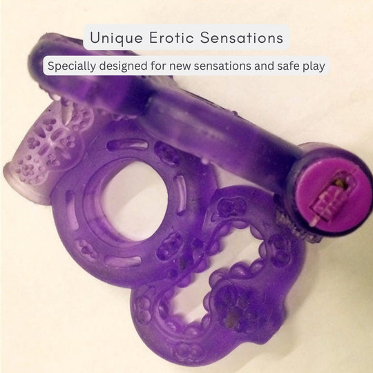 Dual Pleasure Cock Ring for Men & Delay Ejaculation-Soft Erection Combo Pack