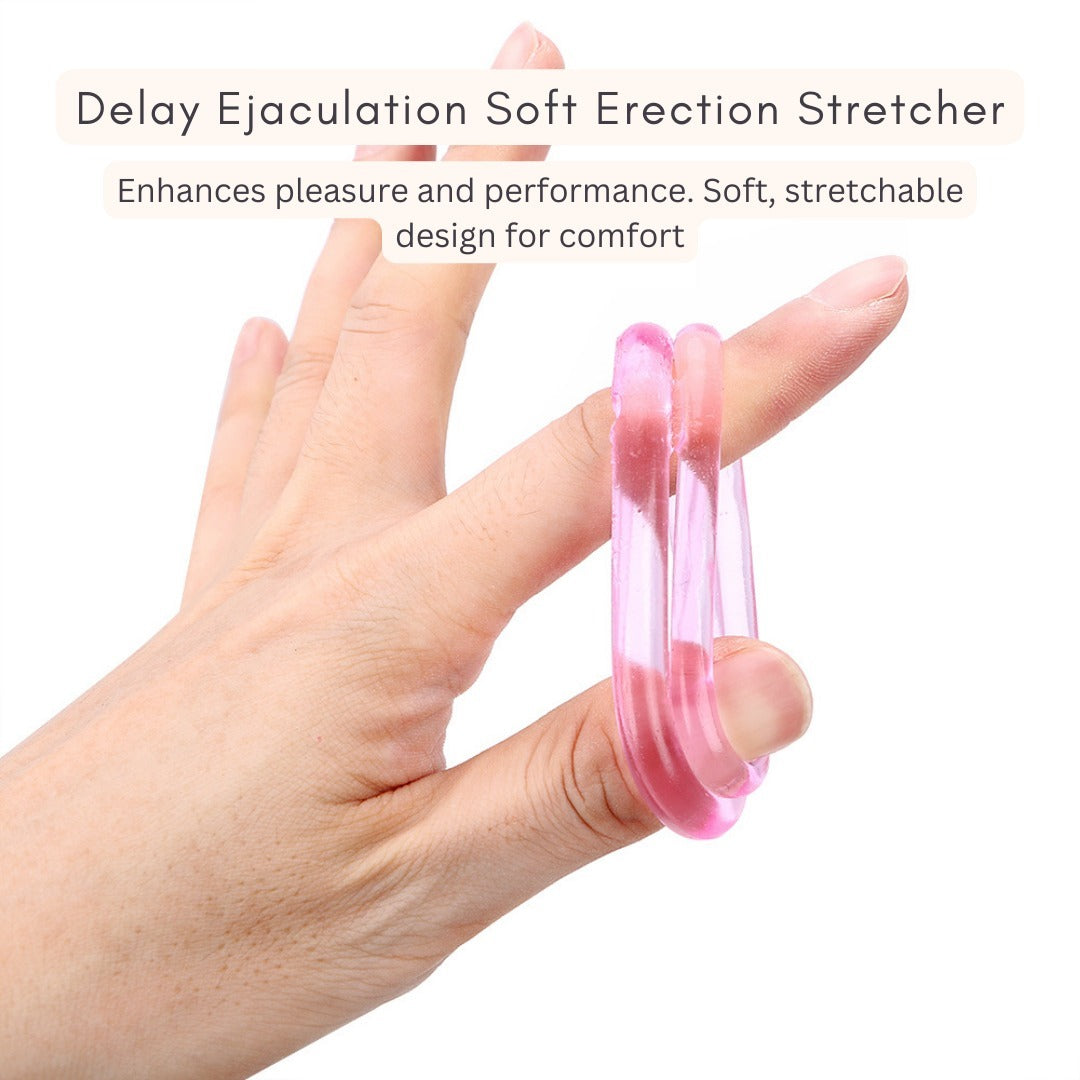 Dual Pleasure Cock Ring for Men & Delay Ejaculation-Soft Erection Combo Pack(10 Pack)