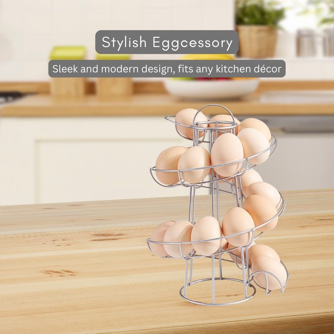 Eggs Dispenser Stand, Storage Rack &  Steel Air Fryer Accessories Combo Pack(Bulk 3 Sets)