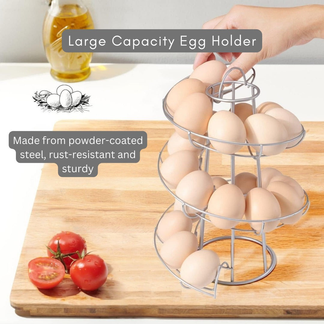 Eggs Dispenser Stand, Storage Rack &  Steel Air Fryer Accessories Combo Pack(10 Pack)