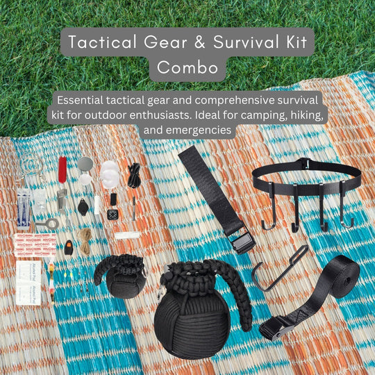 Strap Gear Equipment Tree Hanger & emergency gear tools pocket survival kit Combo Pack