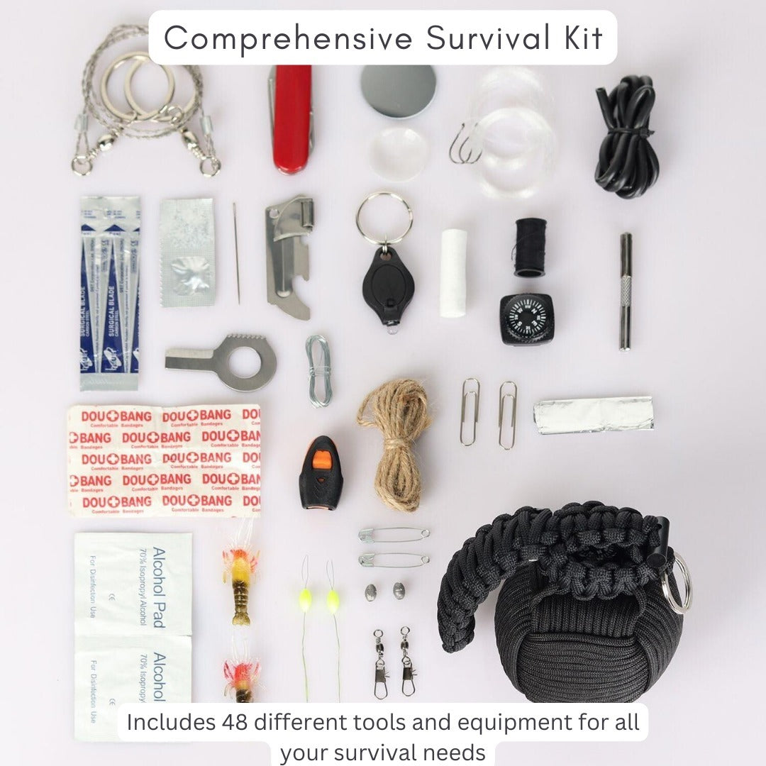 Strap Gear Equipment Tree Hanger & emergency gear tools pocket survival kit Combo Pack(Bulk 3 Sets)