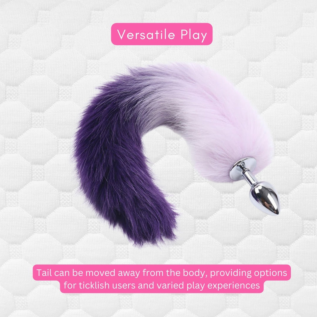 Super Long Fox Tail Anal Plug & Wand Vibrator Women Sex Toy Combo Pack(10 Pack)