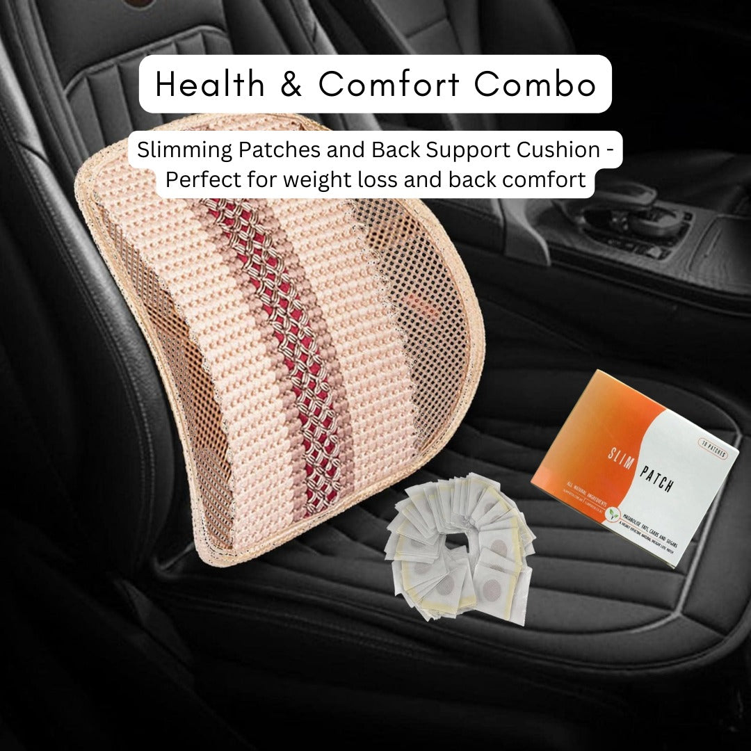 Slimming Weight Loss nave detox Patch & Adjustable Back Support Cushion Pack(Bulk 3 Sets)