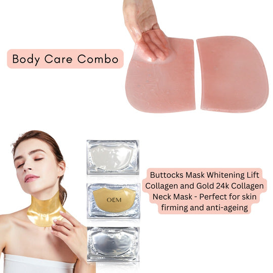 Gold 24k collagen neck mask  & Buttocks Mask Whitening Lift Collagen Pack