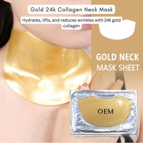 Gold 24k collagen neck mask  & Buttocks Mask Whitening Lift Collagen Pack(10 Pack)