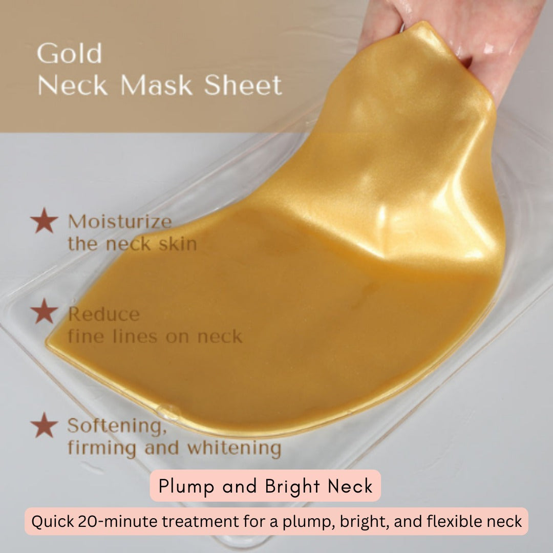 Gold 24k collagen neck mask  & Buttocks Mask Whitening Lift Collagen Pack(10 Pack)