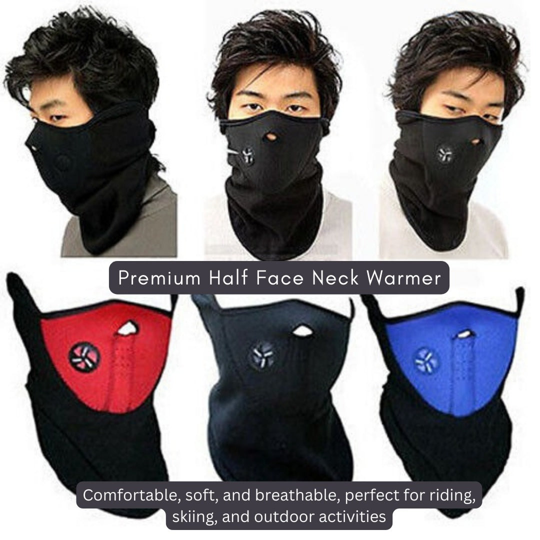 Half Face Neck Warmer Gaiter Mask &  Leg Bag Waterproof Thigh Pouch Pack(Bulk 3 Sets)