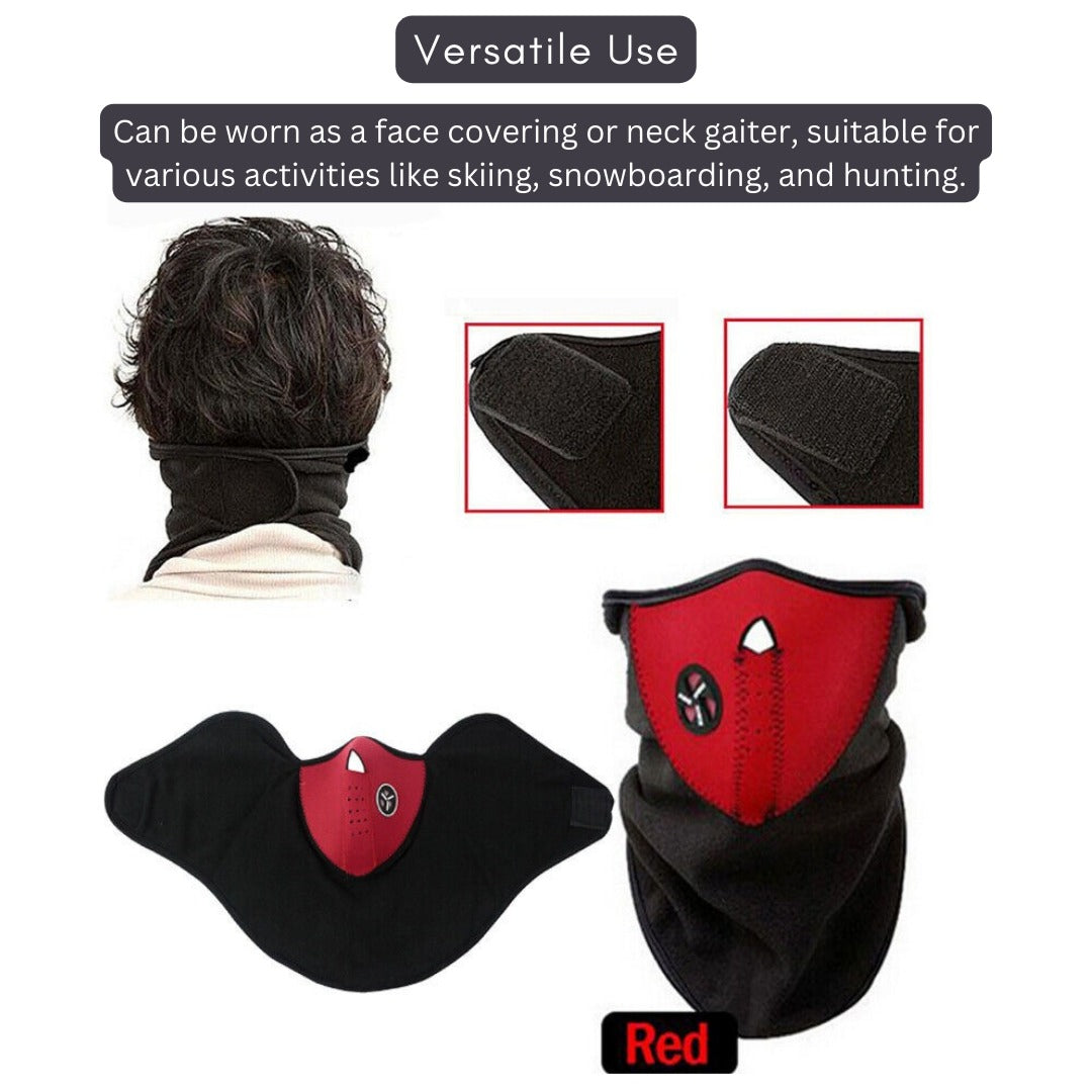 Half Face Neck Warmer Gaiter Mask &  Leg Bag Waterproof Thigh Pouch Pack(Bulk 3 Sets)