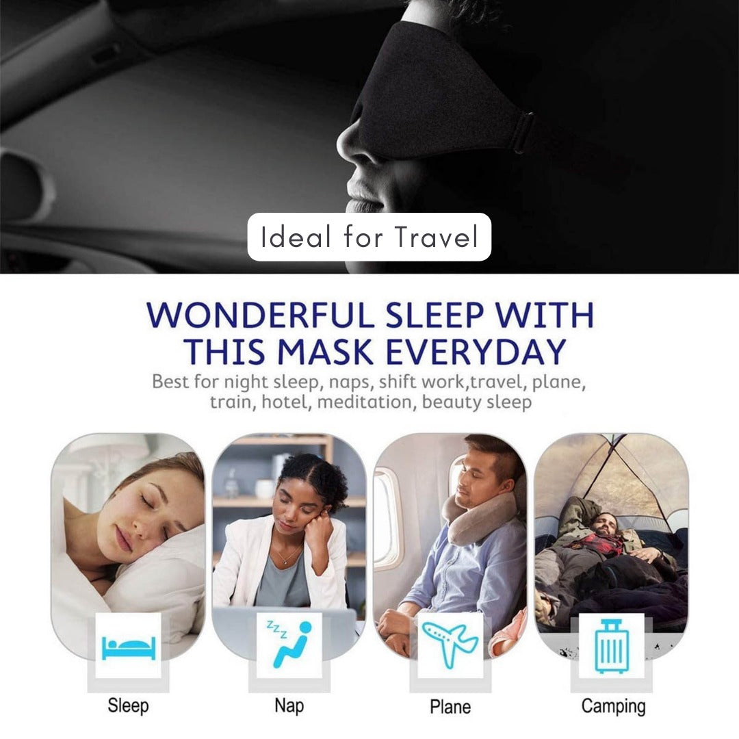 3D Sleeping Eye Mask & Cooling Ice Globes Facial Massager Tool Pack