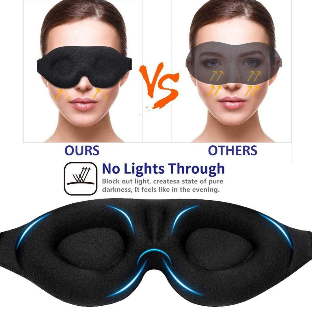 3D Sleeping Eye Mask & Cooling Ice Globes Facial Massager Tool Pack