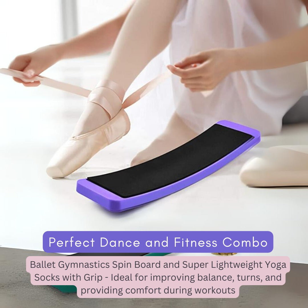 Ballet Gymnastics Figure Skating Board & Yoga Socks Shoes with Grip Pack