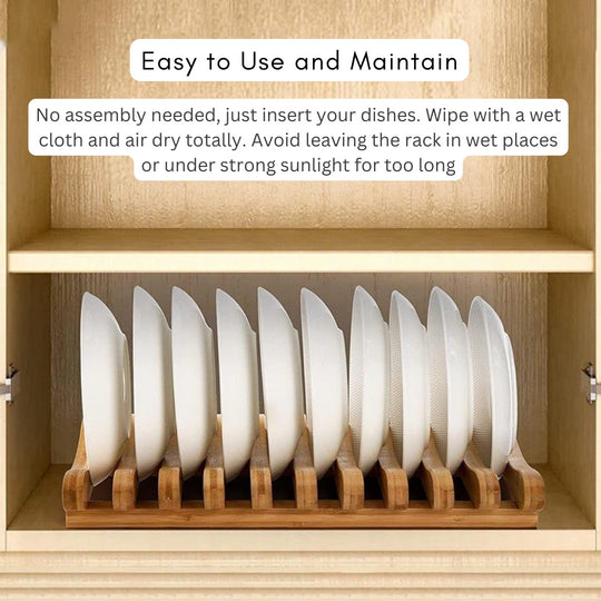 Bamboo Dish Drying Rack & Double Layer Kitchen Dishes Storage Drain Rack Pack(Bulk 3 Sets)