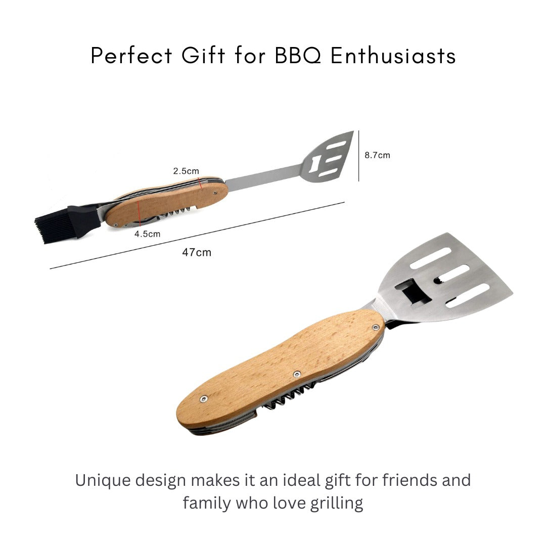 BBQ Rib Rack Non Stick & BBQ Tool Set 5 in 1 Multifunction Spatula Pack(Bulk 3 Sets)