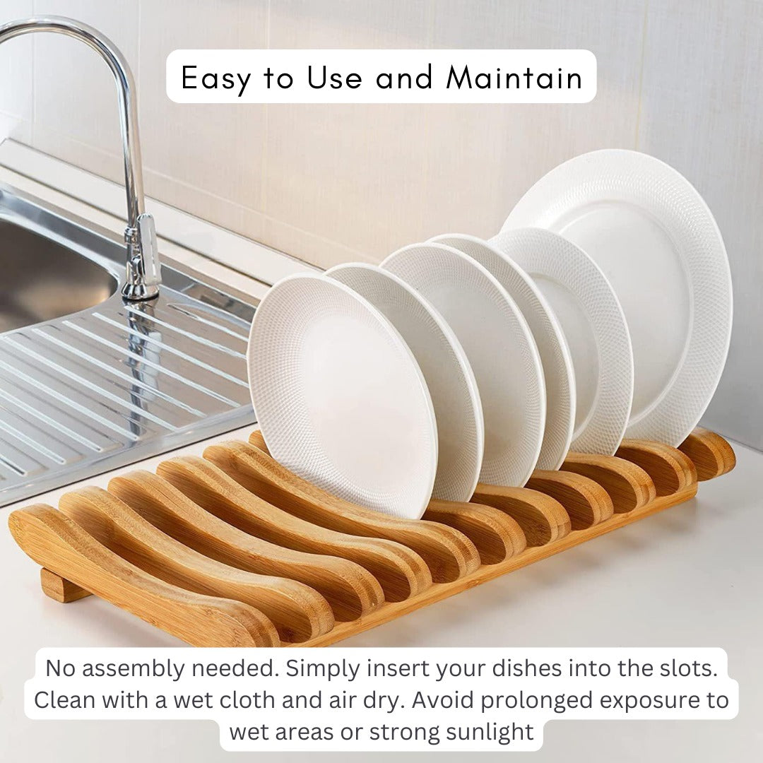 Bamboo Dish Drying Rack & Dishwashing Soap Sink Dispenser Pack(10 Pack)