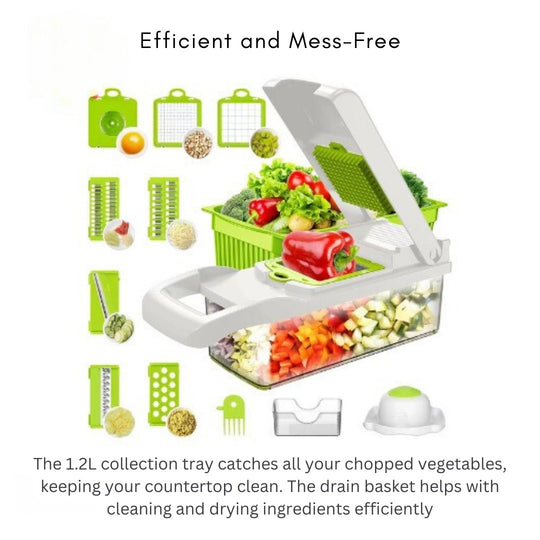 Vegetable Slicer for Kitchen 12 in 1 & Semi-Automatic Eggbeater Pack