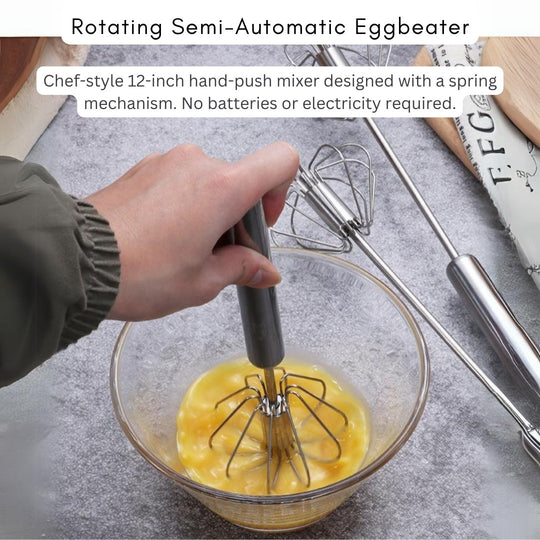 Vegetable Slicer for Kitchen 12 in 1 & Semi-Automatic Eggbeater Pack