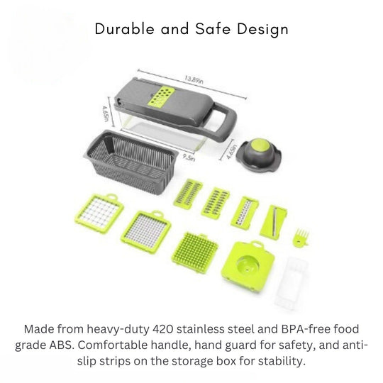 Vegetable Slicer for Kitchen 12 in 1 & Semi-Automatic Eggbeater Pack