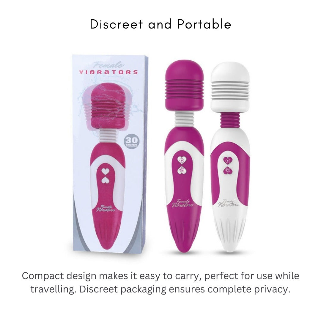 10 Mode Vibrating Silicone Vibrator & Dual Wand Vibrator Pack