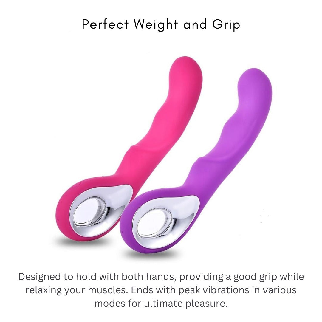 10 Mode Vibrating Silicone Vibrator & Dual Wand Vibrator Pack