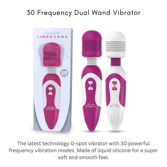 10 Mode Vibrating Silicone Vibrator & Dual Wand Vibrator Pack