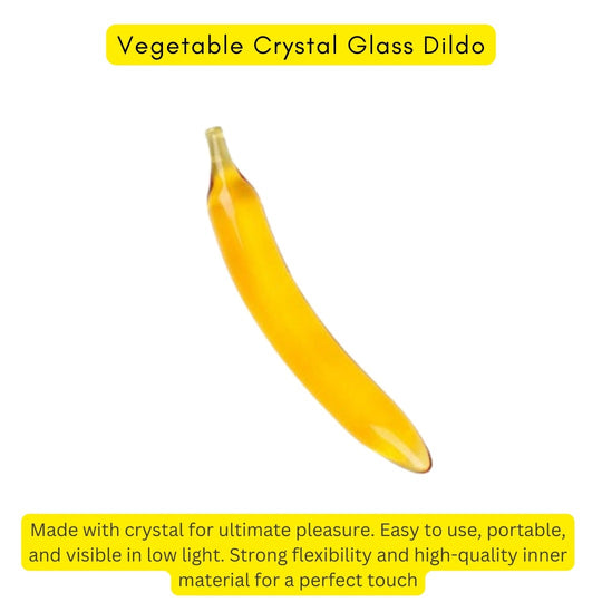 Rainbow women Dildo for fun & Vegetable Crystal Glass Dildo Pack