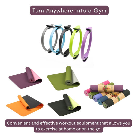 Yoga Mat Fitness & Exercise Mat & Thigh Exercise Equipment Circle ring Pack(10 Pack)