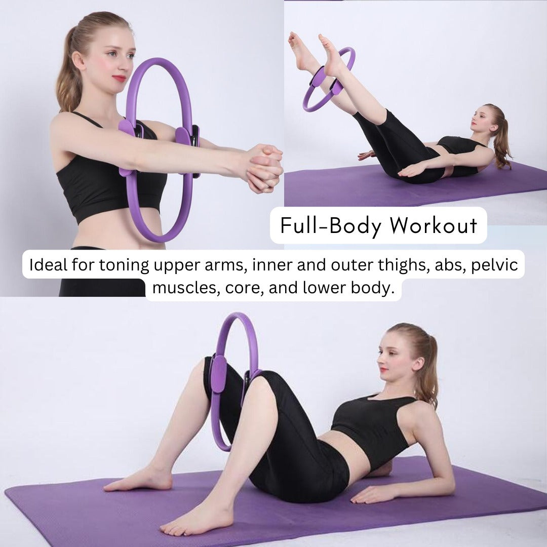 Yoga Mat Fitness & Exercise Mat & Thigh Exercise Equipment Circle ring Pack