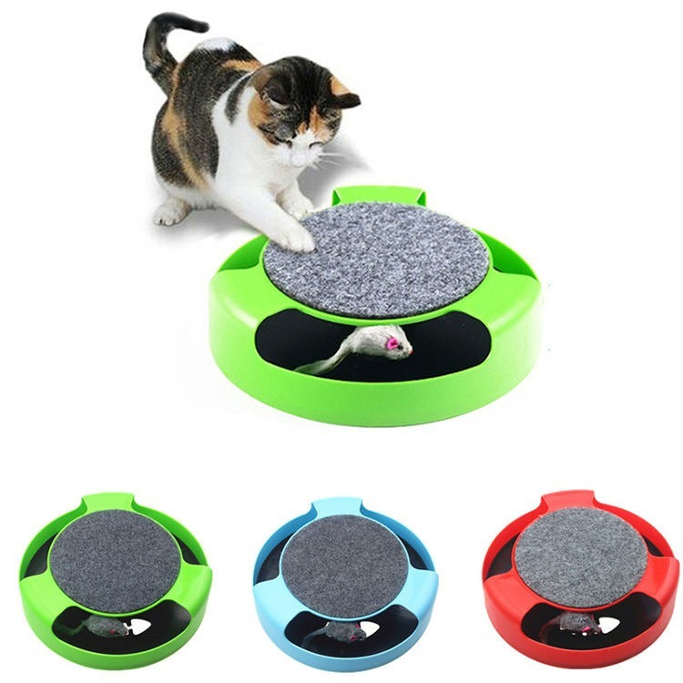 3 in 1 Glove Set for Pets Brush & Cat Tunnel Toy Moving Mouse Pack