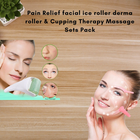 Pain Relief facial ice roller derma roller & Cupping Therapy Massage Sets Pack(10 Pack)