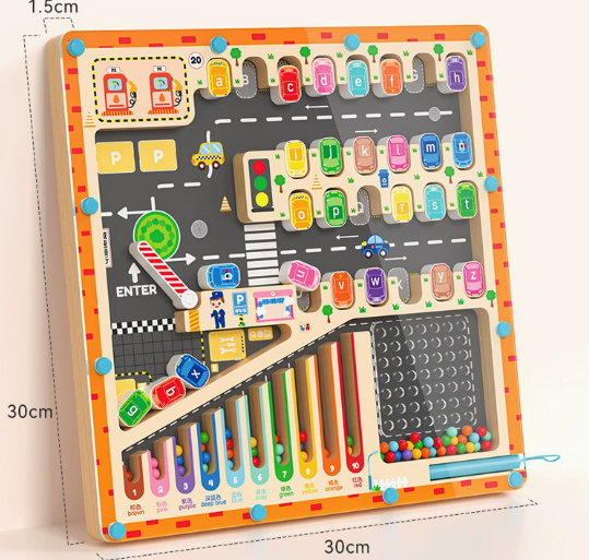 Magnet Alphabet Counting Double Sided Board Wood Puzzle