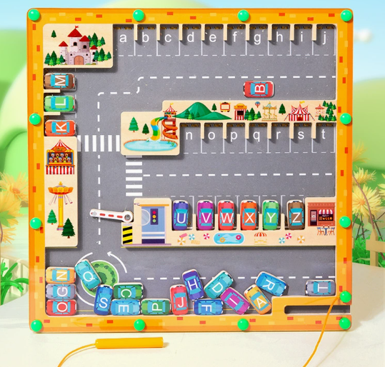 Magnet Alphabet Counting Double Sided Board Wood Puzzle