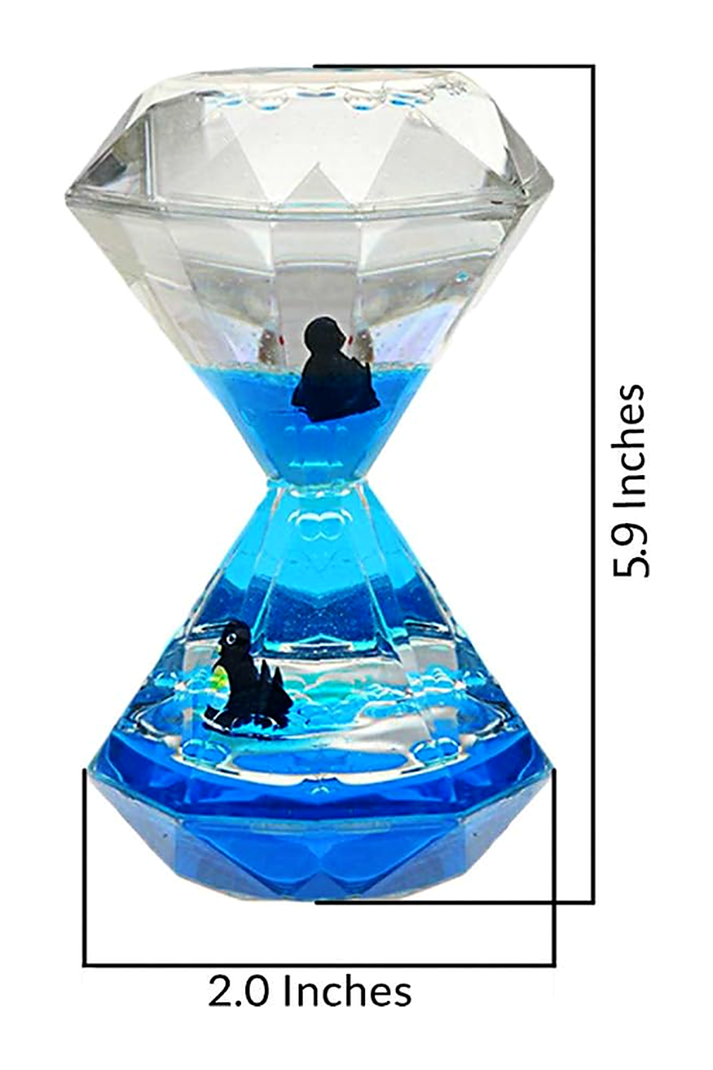Liquid Motion Bubbler Timer, Diamond Hourglass Sensory Toy (MOQ 10 Sets)
