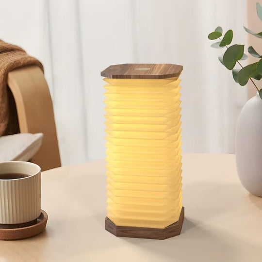 Rotating Rechargeable Folding Paper Vertical organ lamp (MOQ 10 Sets)