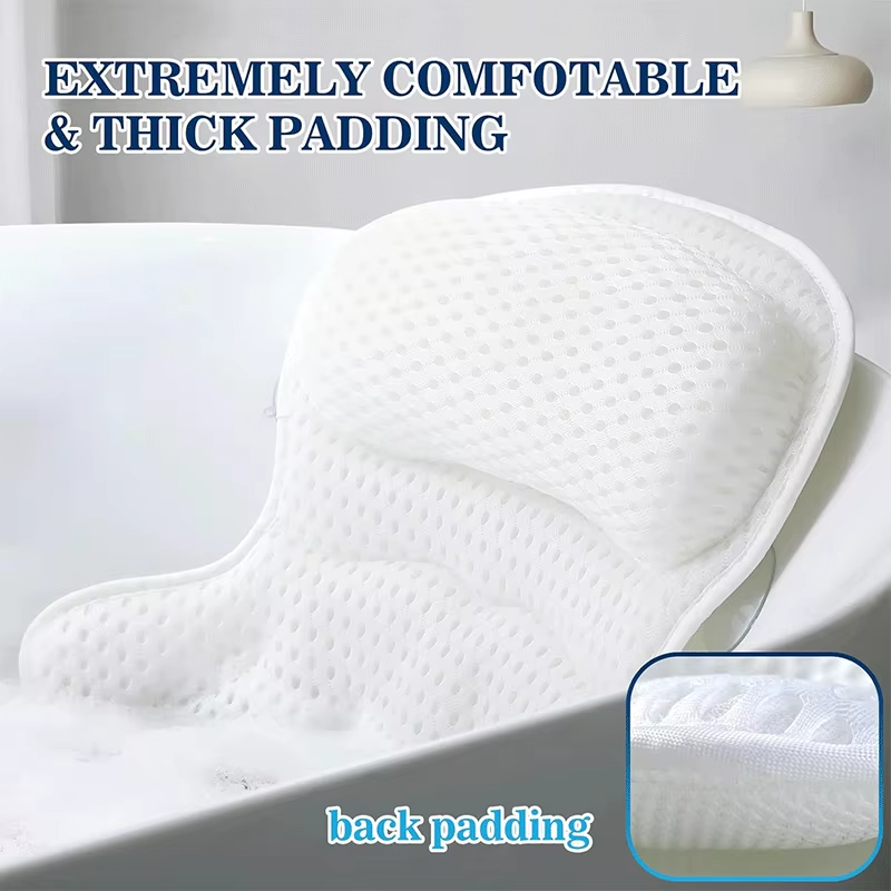 Luxury Bath Pillows for Tub Neck and Back Support (MOQ 10 sets)