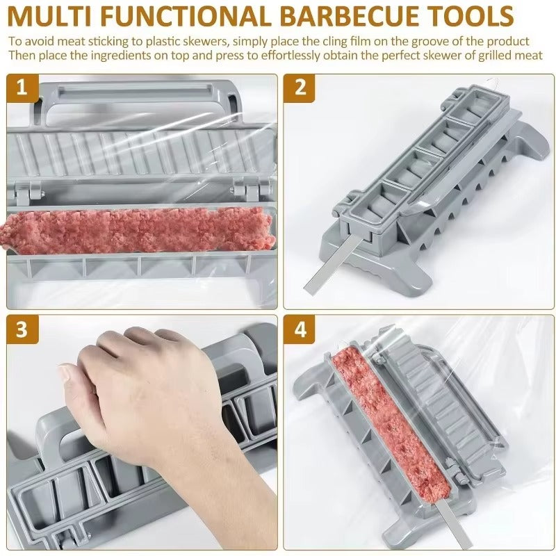 Row Kebab Bbq Meat Skewer Machine Kebab Press Maker (MOQ 10 Sets)